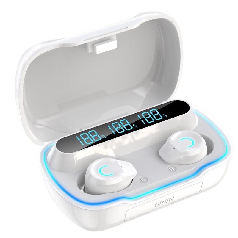 KJ-8 TWS Bezdrátová Bluetooth 5.2 dotyková sluchátka s digitálním displejem a hudební herní náhlavní soupravou s funkcí nabíjení telefonu KJ-8 TWS Bezdrátová Bluetooth 5.2 dotyková sluchátka s digitálním displejem a hudební herní náhlavní soupravou s funkcí nabíjení telefonu